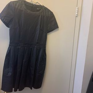 Black leather dress ASOS